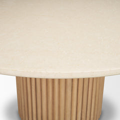 Marbrello Light Brown 60" Round Dining Table