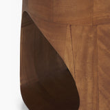 Cove Medium Brown Sculptural Open Side Table