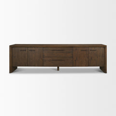 Belford Dark Brown 94" Oak Wood Media Console