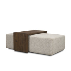 Trayden Gray/Brown Fabric Slider Top Coffee Table (cm)