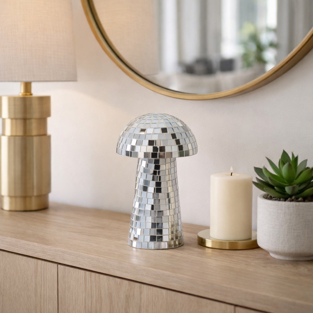 Lakeshore Silver Medium Mosaic Mushroom