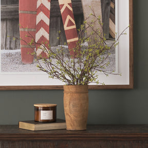 Porta Medium Brown Small Reclaimed Wooden Pot