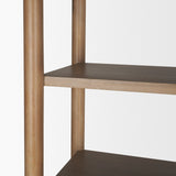 Phil Light Brown Wood 2 Door 3 Shelves Open Shelving Unit