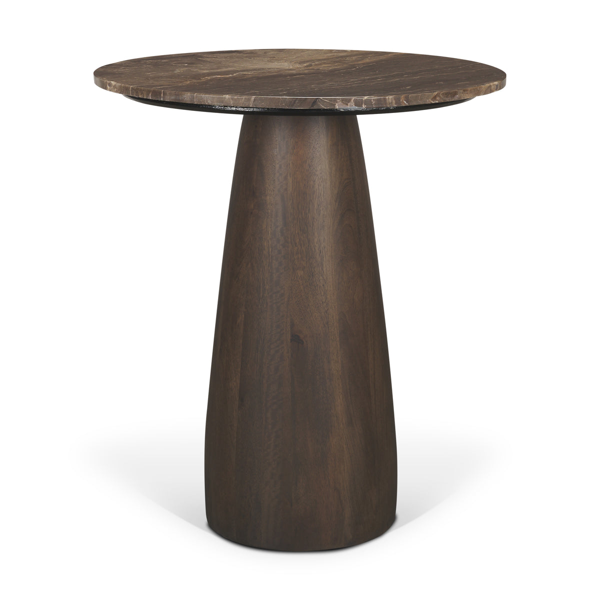 Allyson Cappuccino/Dark Brown 32" Round Pedestal Dining Table