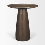 Allyson Cappuccino/Dark Brown 32" Round Pedestal Dining Table