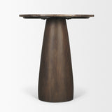 Allyson Cappuccino/Dark Brown 32" Round Pedestal Dining Table