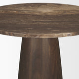 Allyson Cappuccino/Dark Brown 32" Round Pedestal Dining Table