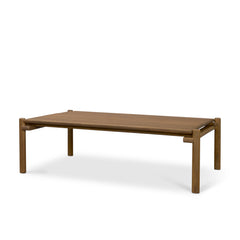 Riven Brown Oak Wood Rectangular Coffee Table