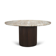 Marbrello Pink/Brown 60" Round Dining Table