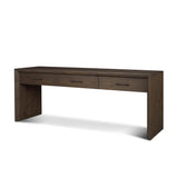 Belford Dark Brown 72" Oak Wood Console Table