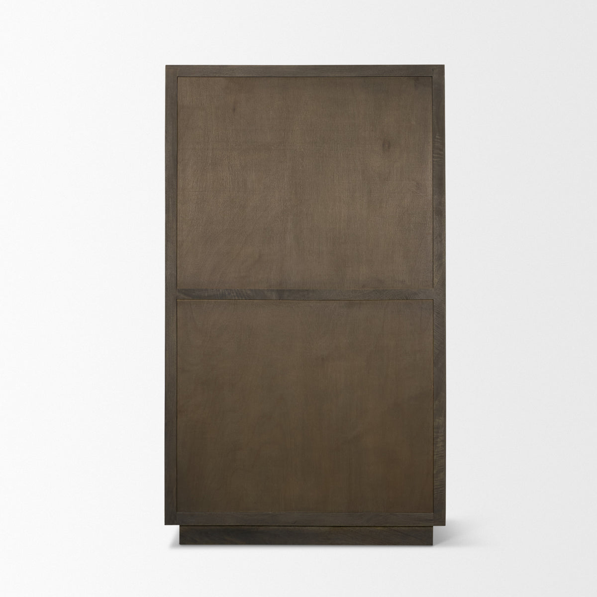 Cinder Dark Brown Distressed Wood Reeded 2-Door Closed Tall Cabinet