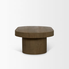 Lyonne Medium Brown Oblong Oak Wood Coffee Table