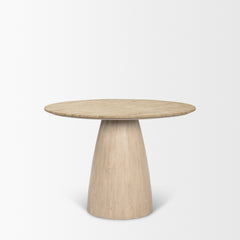 Allyson Light Brown 42" Round Pedestal Dining Table
