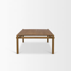 Riven Brown Oak Wood Rectangular Coffee Table
