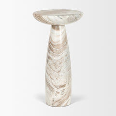Bellancia Pink Rosa Marble Pedestal Side Table