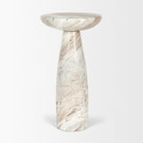 Bellancia Pink Rosa Marble Pedestal Side Table