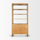 Belford Light Brown 2-Door Open Oak Wood Shelving Unit