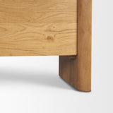 Belford Light Brown 2-Door Open Oak Wood Shelving Unit