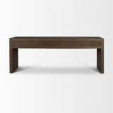 Belford Dark Brown 72" Oak Wood Console Table