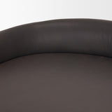 Hollyfield Brown/Charcoal/Gold Leather Seat Metal Base Bar Stool