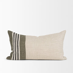 Hunter Oatmeal/Green 14x26 Lumbar Decorative Pillow Cover