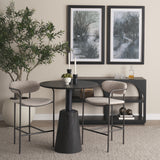 Parker Beige/Gunmetal Gray Fabric Seat Metal Counter Stool