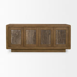 Valterra Dark Brown/Cappuccino Wood Marble 4 Door Sideboard