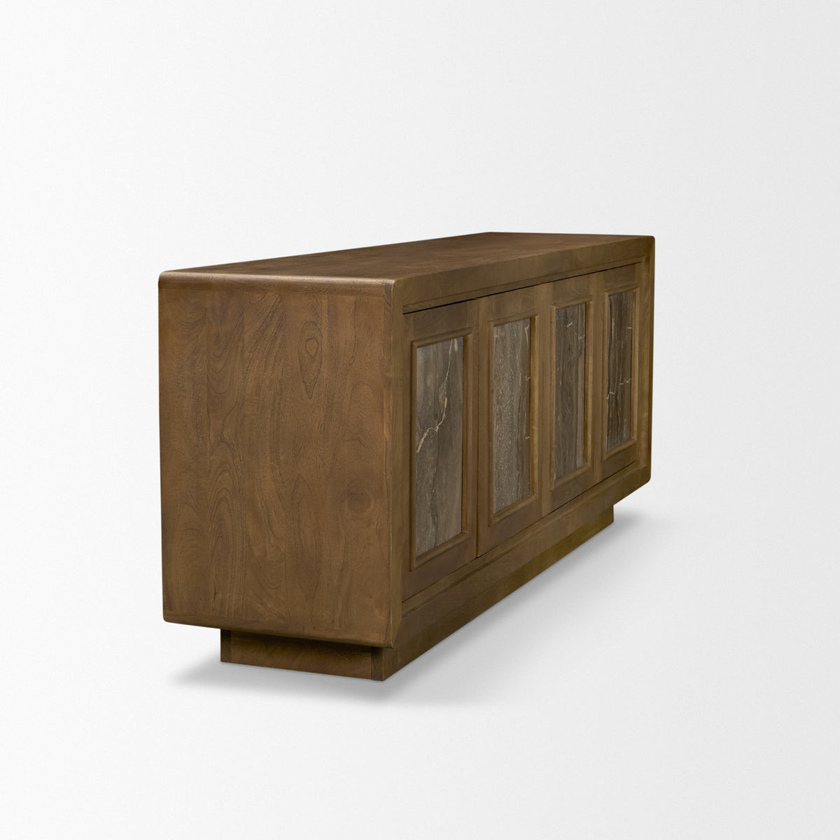 Valterra Dark Brown/Cappuccino Wood Marble 4 Door Sideboard