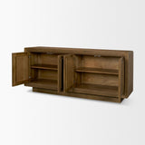 Valterra Dark Brown/Cappuccino Wood Marble 4 Door Sideboard