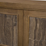 Valterra Dark Brown/Cappuccino Wood Marble 4 Door Sideboard