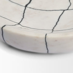 Sintessi White Round Marble Decorative Bowl
