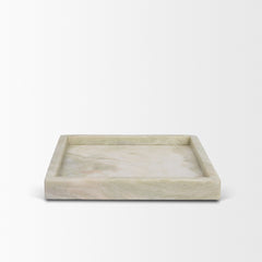 Stratus Gray Marble Square Decorative Tray