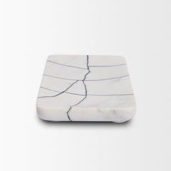 Tratto White Rectangular Marble Decorative Tray