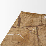 Matteo Rust Solid Rainforest Marble Rectangular Coffee Table