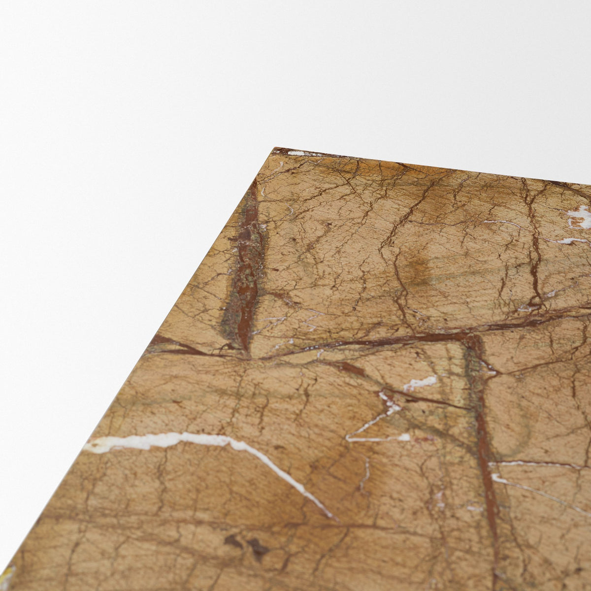 Matteo Rust Solid Rainforest Marble Rectangular Coffee Table