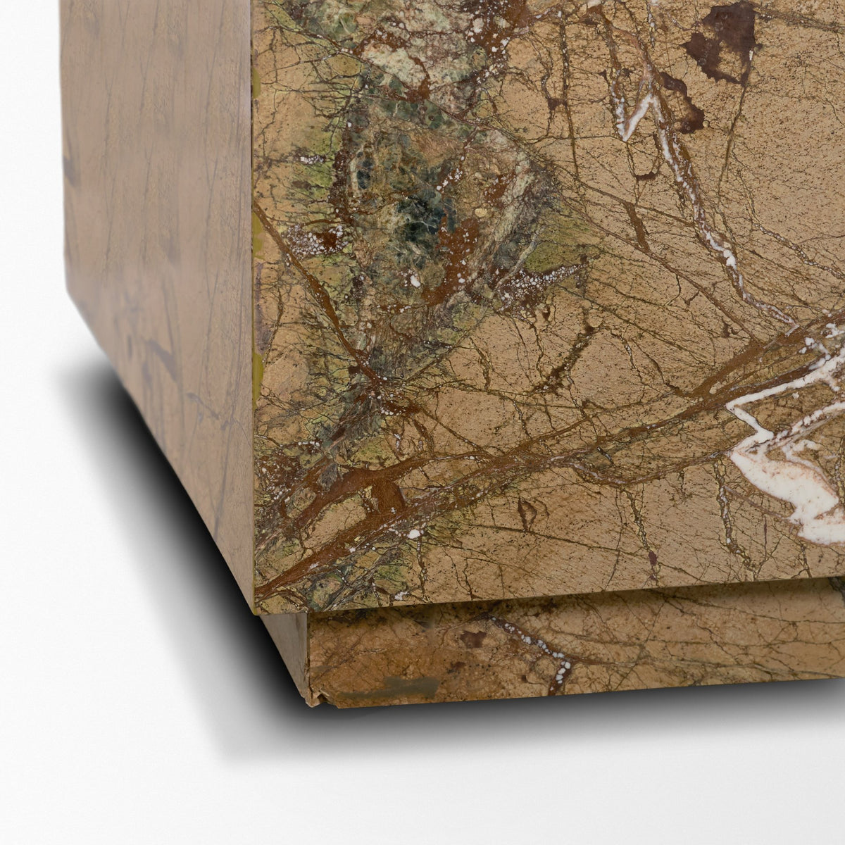 Matteo Rust Solid Rainforest Marble Rectangular Coffee Table