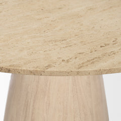 Allyson Light Brown 42" Round Pedestal Dining Table