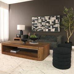 Dunmore Brown Solid Wood Rectangular Open Shelf Coffee Table