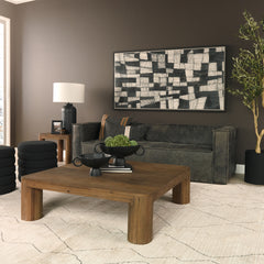 Hewitt Brown Square Smooth Reclaimed Wood Coffee Table