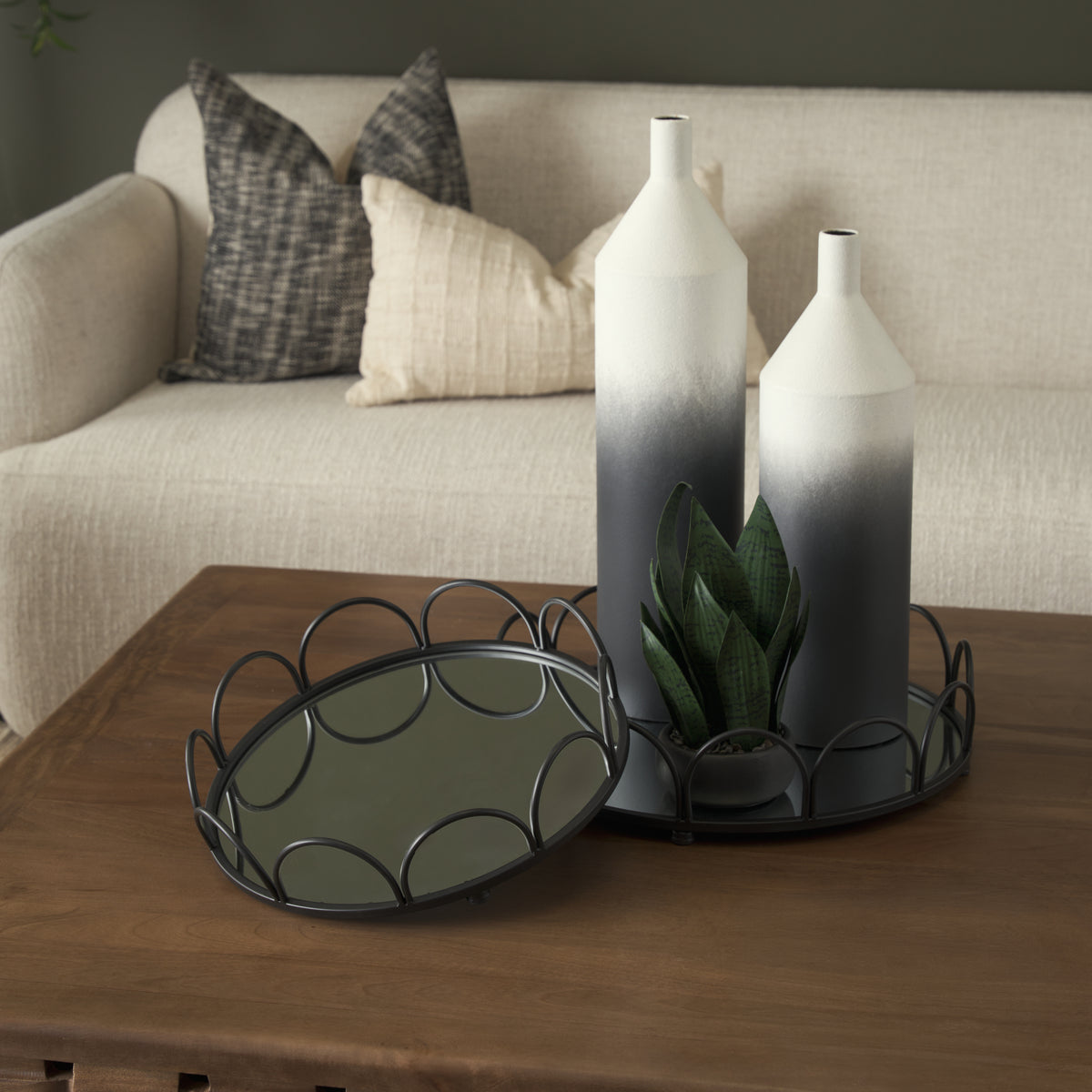 Townley Black Ombre Metal Vase