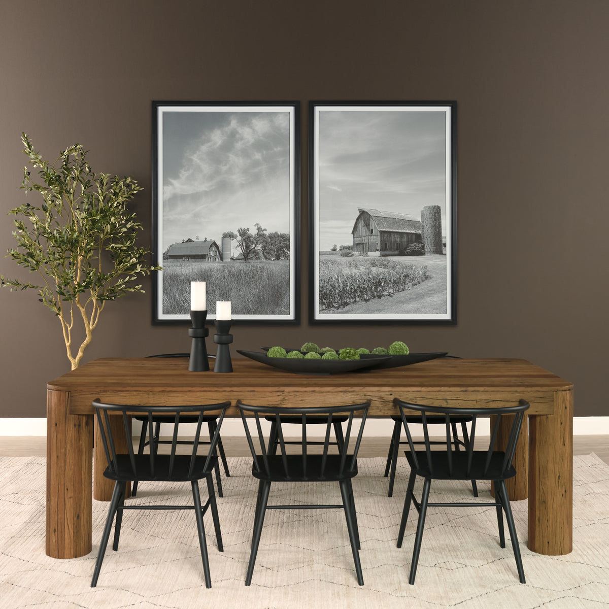 Hewitt Brown Rectangular Dining Table