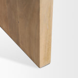 Bianca Light Brown/White Wood and Marble Accent Table