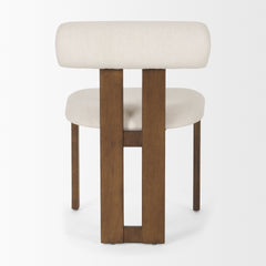 Tribeca Cream/Dark Brown Open Back Dining Side Chair (Set of 2)