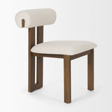 Tribeca Cream/Dark Brown Open Back Dining Side Chair (Set of 2)