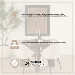 Soma Red/Brown 48" Round Dining Table