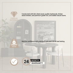 Soma Black 48" Round Dining Table