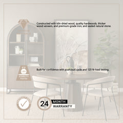 Swanson Dark Brown 60" Round Pedestal Dining Table