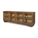Winsford Brown 82" Two-Tone Oak Sideboard with Glass Doors