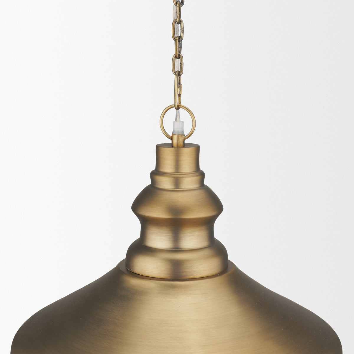 Keller Antiqued Brass Tall Metal 1-Light Pendant