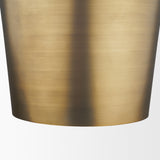 Keller Antiqued Brass Tall Metal 1-Light Pendant